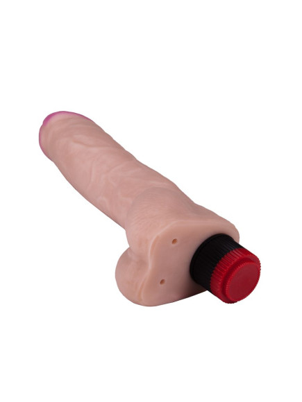 Реалистичный вибратор с мошонкой - 27,2 см. Реалистичный вибратор с мошонкой - 27,2 см.