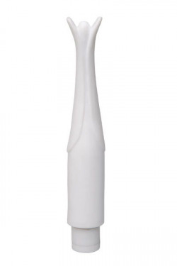 Белый вибратор Wild Flower - 12 см. 