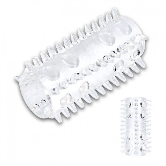 Прозрачная насадка с шипами и точками Прозрачная насадка с шипами и точками