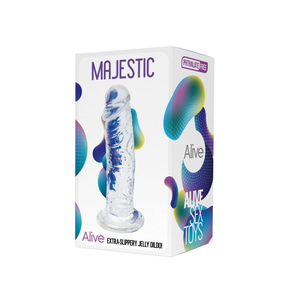 Прозрачный фаллоимитатор на присоске Majestic Jelly Dildo - 14,7 см. Прозрачный фаллоимитатор на присоске Majestic Jelly Dildo - 14,7 см.