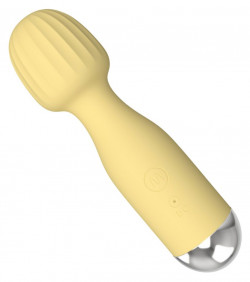 Желтый мини-вибратор с шаровидной головкой Желтый мини-вибратор с шаровидной головкой