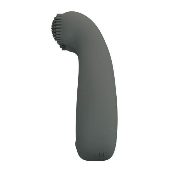 Серое эрекционное кольцо Dahlia с 2 стимулирующими щеточками Серое эрекционное кольцо Dahlia с 2 стимулирующими щеточками