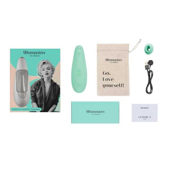 Мятный бесконтактный клиторальный стимулятор Womanizer Marilyn Monroe Special Edition Мятный бесконтактный клиторальный стимулятор Womanizer Marilyn Monroe Special Edition