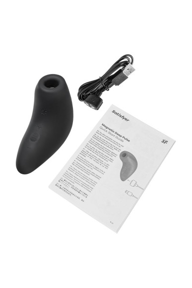 Черный вакуум-волновой бесконтактный стимулятор клитора Magnetic Deep Pulse Черный вакуум-волновой бесконтактный стимулятор клитора Magnetic Deep Pulse