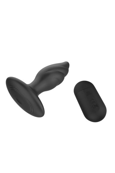 Черная анальная вибропробка Angelina Remote Rotating Plug - 14 см. Черная анальная вибропробка Angelina Remote Rotating Plug - 14 см.