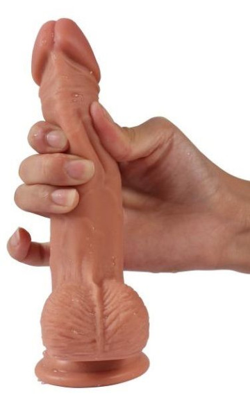 Телесный реалистичный фаллоимитатор REAL с трусиками для страпона - 19,5 см. Телесный реалистичный фаллоимитатор REAL с трусиками для страпона - 19,5 см.