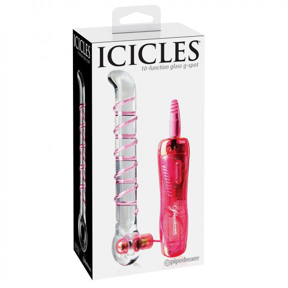 Стеклянный вибратор ICICLES № 4 - 17,8 см. Стеклянный вибратор ICICLES № 4 - 17,8 см.