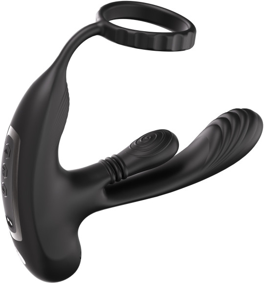 Черный инновационный масcажер простаты Hero с технологией массажа на 360 градусов Черный инновационный масcажер простаты Hero с технологией массажа на 360 градусов