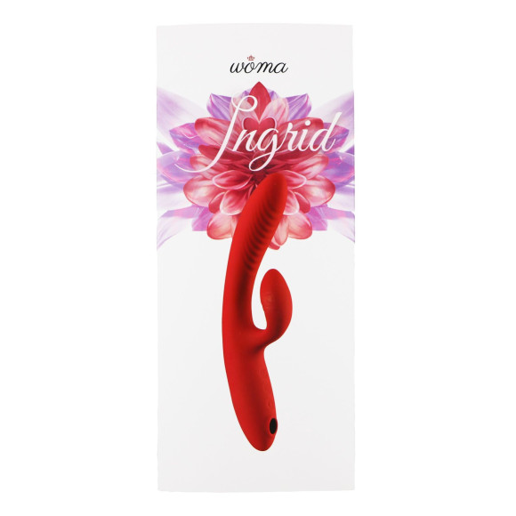 Красный тройной вибратор-кролик Ingrid с вакуумной стимуляцией и нагревом - 22,5 см. Красный тройной вибратор-кролик Ingrid с вакуумной стимуляцией и нагревом - 22,5 см.