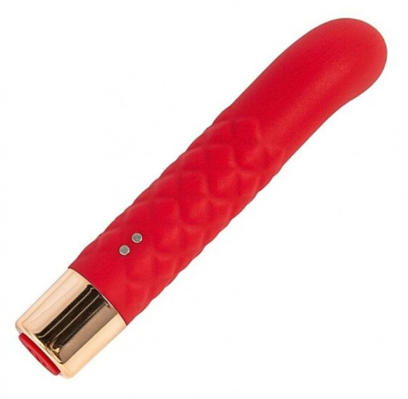 Красный вибратор для G-точки - 14,5 см. Красный вибратор для G-точки - 14,5 см.