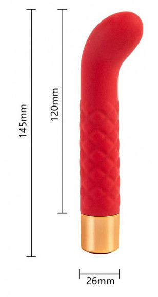 Красный вибратор для G-точки - 14,5 см. Красный вибратор для G-точки - 14,5 см.