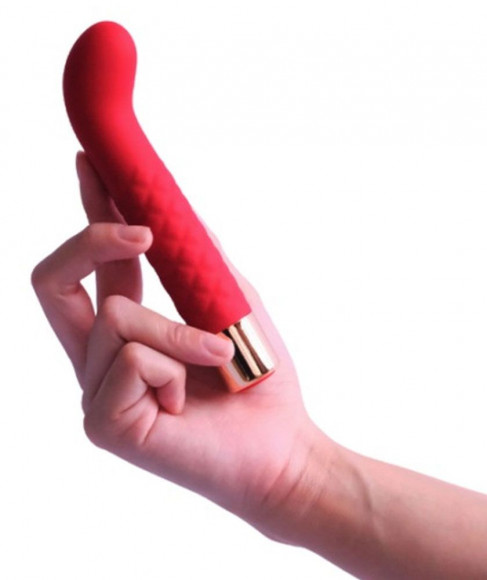 Красный вибратор для G-точки - 14,5 см. Красный вибратор для G-точки - 14,5 см.