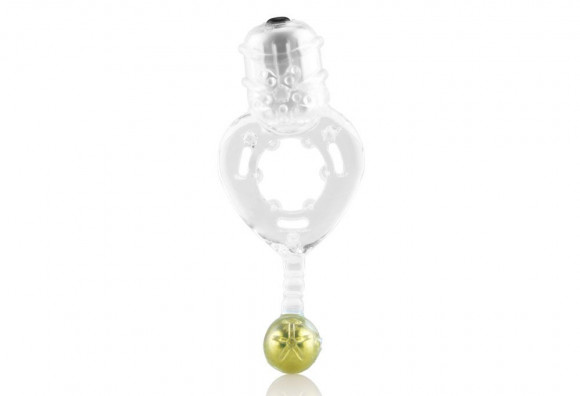 Виброкольцо с золотым шариком Bong O Виброкольцо с золотым шариком Bong O