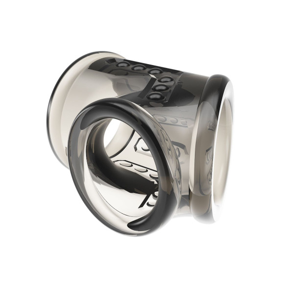 Дымчатая насадка на пенис и мошонку Дымчатая насадка на пенис и мошонку