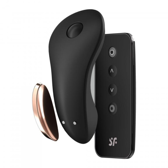 Чёрный вибромассажер в трусики Little Secret Чёрный вибромассажер в трусики Little Secret