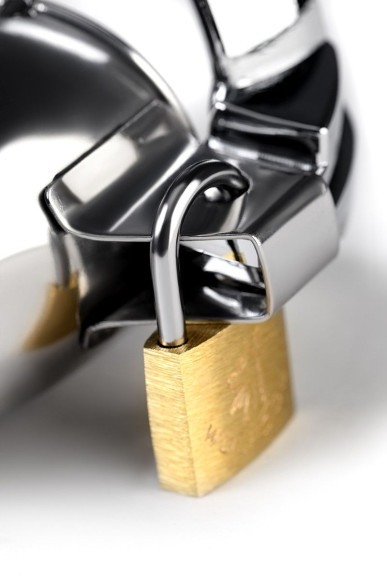 Серебристый мужской пояс верности TOYFA Metal Серебристый мужской пояс верности TOYFA Metal