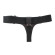 Чёрные трусики для страпона из натуральной кожи Чёрные трусики для страпона из натуральной кожи