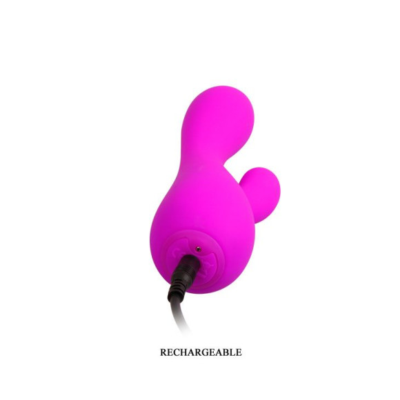 Лиловый вибратор-кролик Simon - 17,8 см. Лиловый вибратор-кролик Simon - 17,8 см.