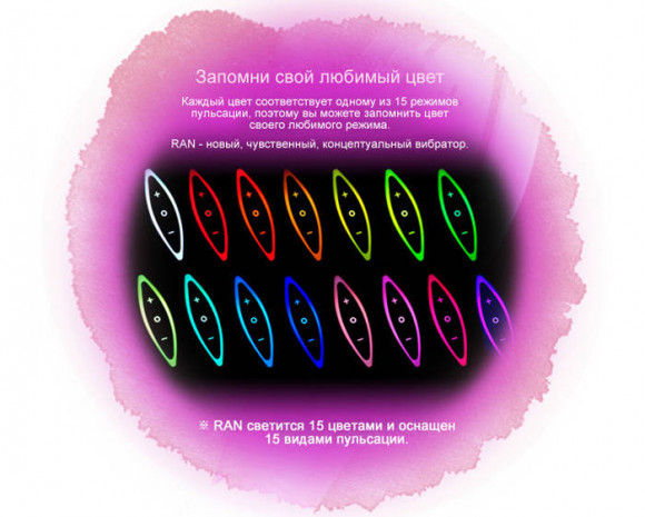 Вибратор ZINI RAN вишневого цвета с черным