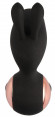 Черный вибростимулятор с ушками Черный вибростимулятор с ушками