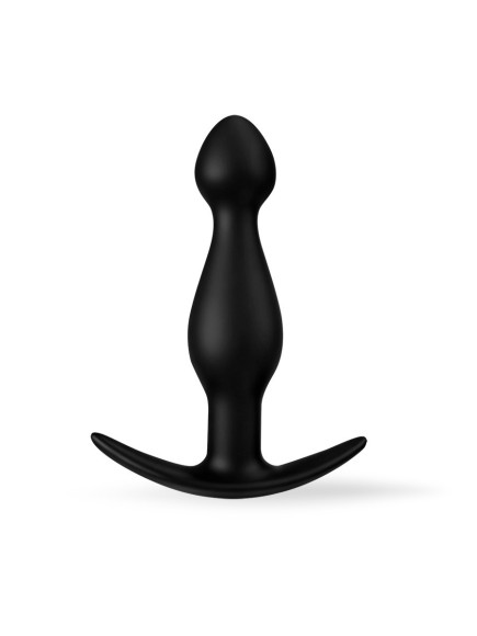 Черная силиконовая анальная втулка - 11,5 см. Черная силиконовая анальная втулка - 11,5 см.