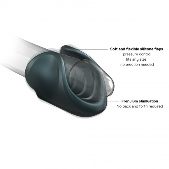 Серый сквозной мастурбатор с вибрацией Manwan Starter Серый сквозной мастурбатор с вибрацией Manwan Starter