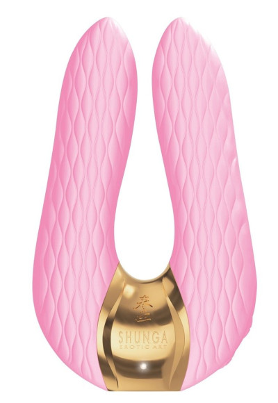 Розовый двойной вибростимулятор AIKO с двумя моторами Розовый двойной вибростимулятор AIKO с двумя моторами