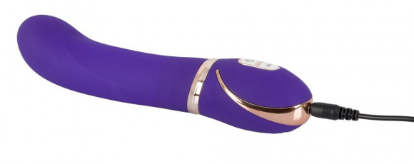 Фиолетовый вибромассажер для точки G Front Row Pink GR - 22 см.