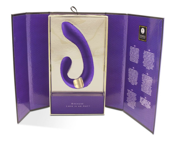 Фиолетовый гибкий вибростимулятор MIYO с двумя моторами - 18,5 см. Фиолетовый гибкий вибростимулятор MIYO с двумя моторами - 18,5 см.