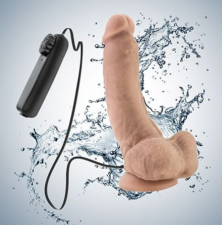 Телесный вибратор Tennis Champ - 20 см. Телесный вибратор Tennis Champ - 20 см.