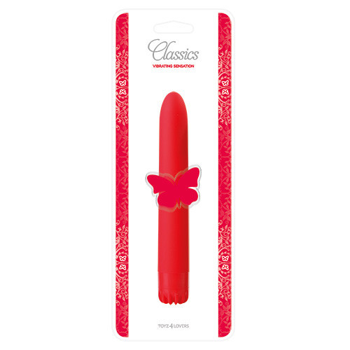 Красный классический вибратор CLASSIC VIBE RED MEDIUM - 18 см. Красный классический вибратор CLASSIC VIBE RED MEDIUM - 18 см.