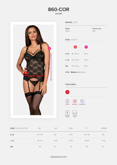 Нежный кружевной корсаж с цветочным мотивом Нежный кружевной корсаж с цветочным мотивом