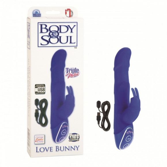 Синий вибратор хай-тек BODY&SOUL LOVE BUNNY - 19,5 см. Синий вибратор хай-тек BODY&SOUL LOVE BUNNY - 19,5 см.