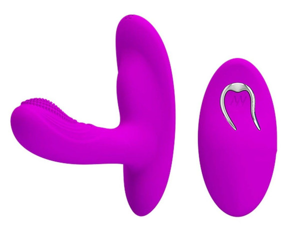 Лиловый вибромассажёр с движущимися шариками Magic Finger Лиловый вибромассажёр с движущимися шариками Magic Finger