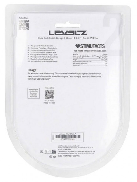 Черная анальная пробка для массажа простаты Double Ripple Silicone Prostate Massager Черная анальная пробка для массажа простаты Double Ripple Silicone Prostate Massager