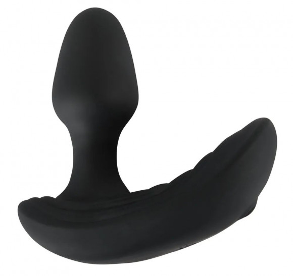 Черный вибростимулятор простаты Butt Plug с функцией расширения - 10,7 см. Черный вибростимулятор простаты Butt Plug с функцией расширения - 10,7 см.