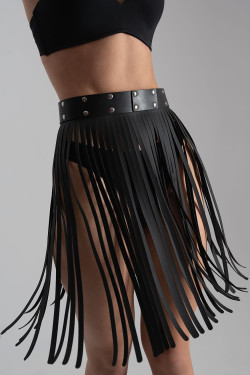 Кожаная бахрома-юбка Кожаная бахрома-юбка