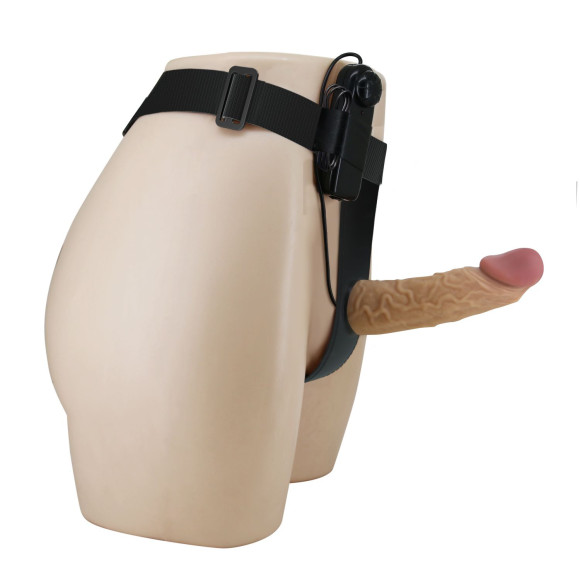 Полый вибрострапон на регулируемых трусиках Draven - 17,5 см. Полый вибрострапон на регулируемых трусиках Draven - 17,5 см.