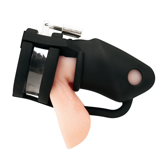 Черная клетка для пениса Silicone Small 2 in Cock Cage With Ball Divider Черная клетка для пениса Silicone Small 2 in Cock Cage With Ball Divider