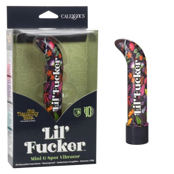 Черный мини-вибратор с цветочным принтом Lil Fucker Mini G-Spot Vibrator - 12,75 см. Черный мини-вибратор с цветочным принтом Lil Fucker Mini G-Spot Vibrator - 12,75 см.
