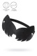 Черная закрытая кожаная маска с ушками кошки Черная закрытая кожаная маска с ушками кошки