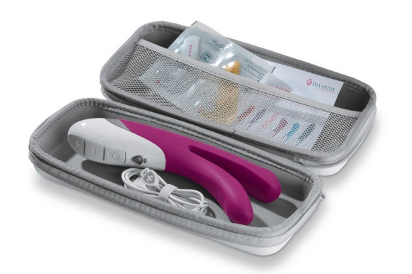 Двойной лиловый вибратор Mystim Bon Aparte - 25 см. Двойной лиловый вибратор Mystim Bon Aparte - 25 см.