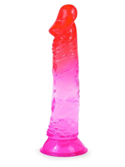 Яркий розово-красный фаллоимитатор с присоской Яркий розово-красный фаллоимитатор с присоской