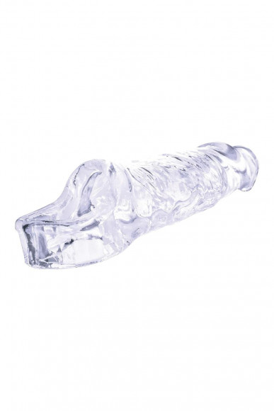 Прозрачная насадка-удлинитель Length Enhancer With Bullet с подхватом - 22,3 см.