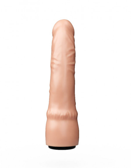 Телесная насадка в форме фаллоса для трусиков с плугом - 20,5 см. Телесная насадка в форме фаллоса для трусиков с плугом - 20,5 см.