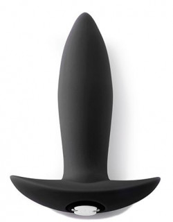 Черный анальный вибромассажер MINI PLUG - 9,5 см. Черный анальный вибромассажер MINI PLUG - 9,5 см.