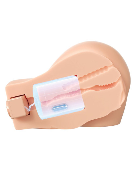 Телесный мастурбатор-полуторс с вибрацией и эффектом всасывания Back That Ass Up Телесный мастурбатор-полуторс с вибрацией и эффектом всасывания Back That Ass Up