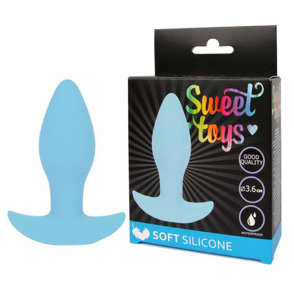 Голубая анальная втулка Sweet Toys - 8,5 см. Голубая анальная втулка Sweet Toys - 8,5 см.