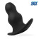 Черный рельефный анальный стимулятор-тоннель - 15,5 см. Черный рельефный анальный стимулятор-тоннель - 15,5 см.
