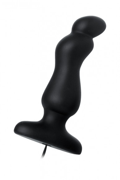 Чёрная анальная втулка G Point D-PENG с пультом - 12,3 см.